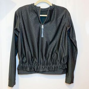 new Lululemon faux leather floral quarter zip